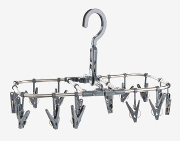 Móc kẹp quần áo | LAVST | nhựa PP/thép | xám đậm | R18xD42xC27cm