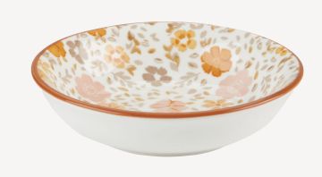 Chén | VETLE | sứ | trắng/hoa | Ø10xC3cm