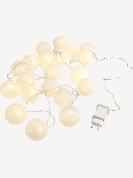 Dây đèn | KAARE | nhựa | trắng | 20 bóng led | D585cm