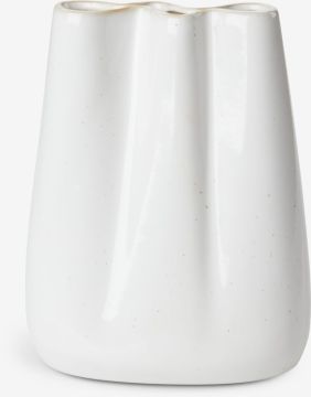 Lọ hoa | CARLO | gốm | trắng | R13xD8xC17cm