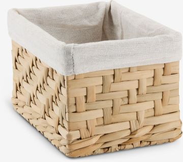 Giỏ | EJNO | sợi cói | màu tự nhiên | R16xD22xC14cm