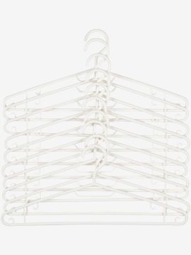 Bộ 10 móc áo | SIGBRANDT | PP | trắng | R7xD41cm