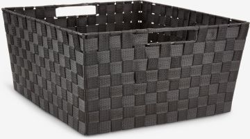Giỏ đa năng | ASMUS | polyester/thép | đen | R43xD47xC22cm