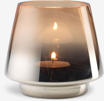 Cốc nến | BRYNJE | thủy tinh | nâu | Ø10xC9cm