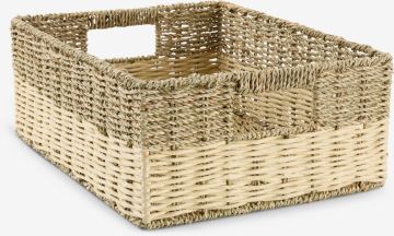 Hộp đựng | ARTHUR | sợi cói/kim loại | màu tự nhiên | R29xD39xC15cm