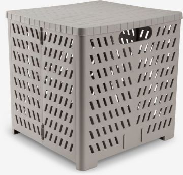 Hộp đựng | MILAS | nhựa PP | xám | R28xD30xC30cm