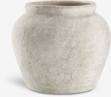 Chậu cây | JOKUM | gốm | trắng/xám nhạt | Ø24xC21cm