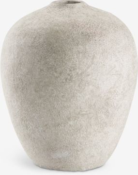 Lọ hoa | IVAR | gốm | trắng/xám nhạt | Ø17xC21cm