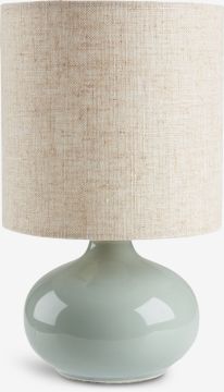 Đèn bàn | EIVIN | cotton/sứ | xanh nhạt | Ø15xC25cm
