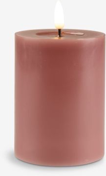 Nến điện | JOHNSSON | sáp/polypropylene | hồng | Ø8xC10cm