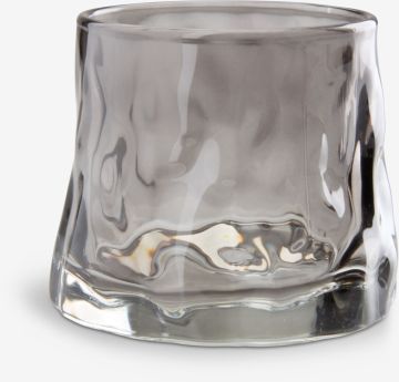 Cốc nến | GUDMAN | thủy tinh | xám | Ø7xC7cm