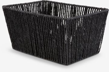Giỏ đa năng | LARSEMIL | giấy/kim loại | đen | R23xD33xC17cm