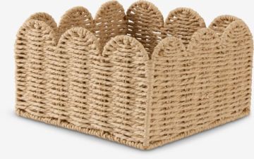 Giỏ đa năng | INGVOR | giấy/kim loại | màu tự nhiên | R24xD24xC14cm