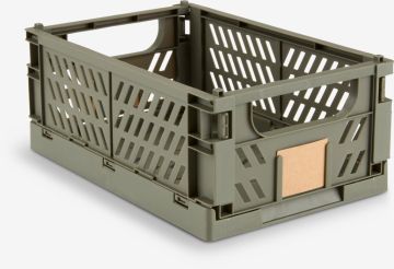 Hộp đựng | MILAS | nhựa PP | xanh olive | R16xD25xC10cm