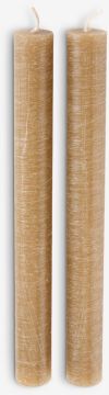 Nến đũa | BERTEL | paraffin | màu hạnh nhân | bộ 2 chiếc | Ø2.2xC22cm