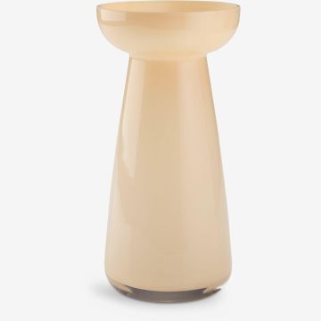 Lọ hoa | VISTI | thủy tinh | màu kem | Ø11xC22cm