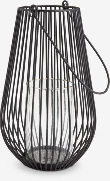 Đèn lồng | MELIAS | kim loại/kính | đen | Ø21xC34cm
