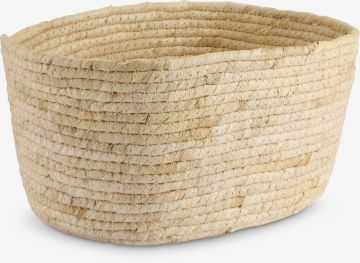 Giỏ đa năng | JOEL | lá ngô/polyester | màu tự nhiên | R24xD30xC16cm