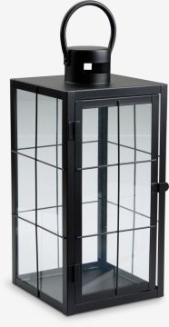 Đèn lồng | VILLADS | kim loại/kính | đen | R16xD16xC36cm