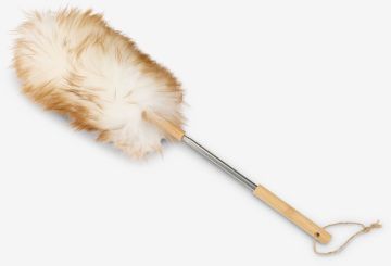 Chổi phất trần | STEF | len/tre | xám | Ø12xD45/81cm