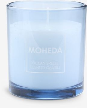 Nến thơm | MOHEDA | paraffin/thủy tinh | hương biển | xanh | Ø7xC8cm