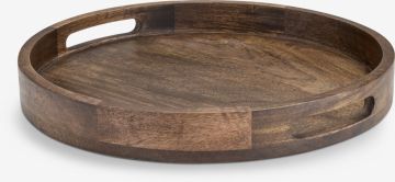 Khay trang trí | TORLEIF | gỗ tự nhiên | nâu | Ø32xC4cm