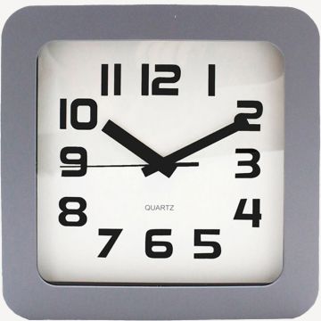 Đồng hồ treo tường | SIGVART | nhựa | xám | R23xS4xC23cm