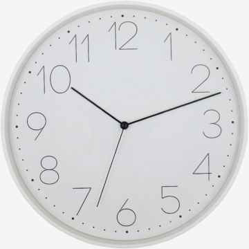 Đồng hồ treo tường | BRONDBY | nhựa | trắng | kim trôi | Ø30cm