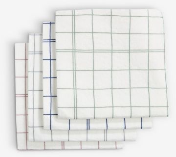 Khăn lau bát bộ 4c | ELIOT | polyester | sọc trắng | R38xD38cm