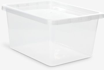 Hộp đựng có nắp | BASIC BOX | nhựa PP | màu trong suốt | R33xD42xC21cm | 20L 