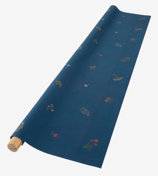 Khăn phủ bàn | SOLEIHOV | polyester/cotton | xanh | R140cm