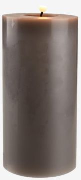 Nến điện | AMEGREEN | paraffin/nhựa | xám | Ø8xC15cm