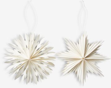 Sao trang trí giáng sinh | SKRYMSLI | giấy | trắng | Ø30xC8cm