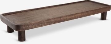 Khay trang trí | SKADI | gỗ tự nhiên | nâu | R15xD45xC6cm