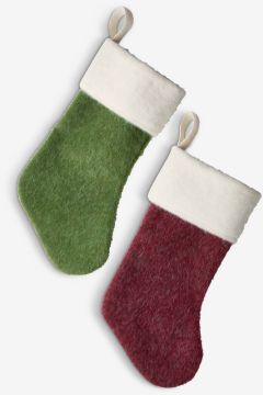 Tất giáng sinh | ABALONESKAL | polyester | đỏ/xanh lá | R21xD43xC2cm