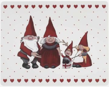 Tấm lót đĩa giáng sinh | KRAKA | nhựa PP | trắng | R33xD42cm