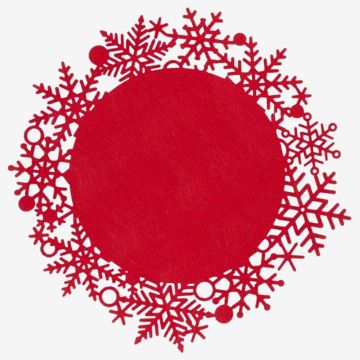 Tấm lót đĩa | IDUN | polyester | đỏ | Ø38cm