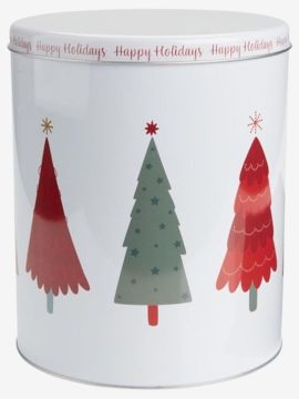 Hộp đựng đồ khô | TOMTE | thiếc | trắng |  Ø18xC22cm