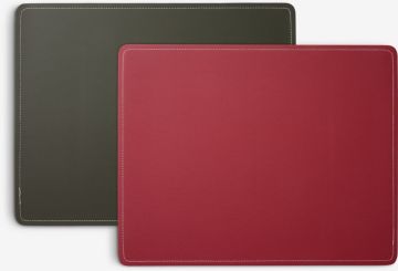 Tấm lót đĩa | TIDSEL | da PU/polyester | xanh lá/đỏ | R33xD42cm