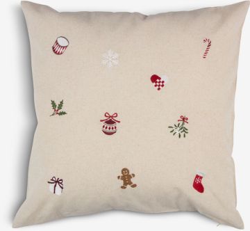 Vỏ gối trang trí | NELLIKE | viscose/linen | màu tự nhiên | R50xD50cm