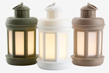 Đèn lồng | YDUN | nhựa | xám/xanh oliu/trắng | Ø9xC15cm