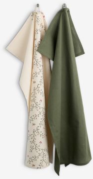 Bộ 2 khăn đa năng | ENGEL | cotton | xanh/tự nhiên | R50xD70cm
