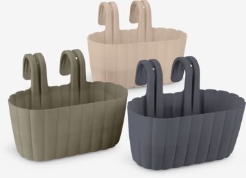 Chậu cây ban công | BUKSEBIE | nhựa PP | nhiều màu | R25xD32xC25cm