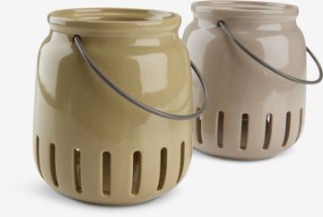 Đèn lồng | FISKEHEJRE | gốm | nhiều màu | Ø11xC12cm