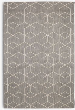 Thảm phòng khách | BALSATRE | polypropylene | xám/trắng | R160xD230cm