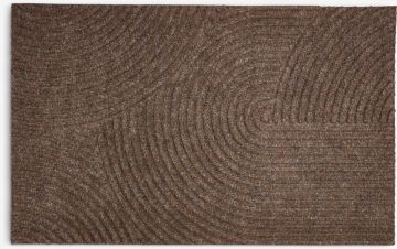 Thảm trải cửa | JORDSKOLM | polyester/polypropylene | nâu/be | R50xD80cm