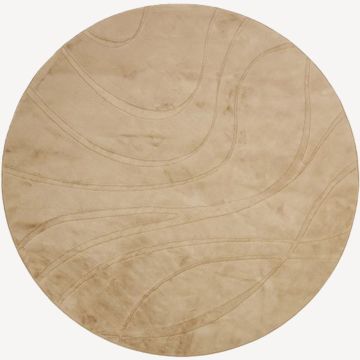 Thảm phòng khách | STORSIPPA | polyester | be | Ø160cm 