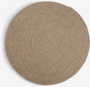 Thảm phòng khách | BUESTARR | polypropylene | màu tự nhiên/xám | Ø120cm