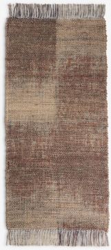 Thảm sàn | ENGSYRE | sợi đay/polyester | màu tự nhiên/tím | R70xD140cm