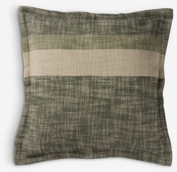 Vỏ gối trang trí | KUBJELLE | cotton | xanh lá đậm | R40x40cm